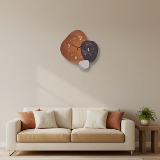 Abstract Dual Tone Wall Clock