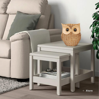 Lucky Owl Resin Decor Figurine