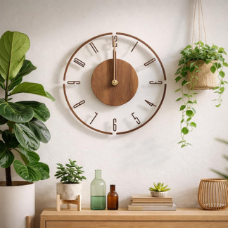 Minimalist Open Frame Wooden Clock