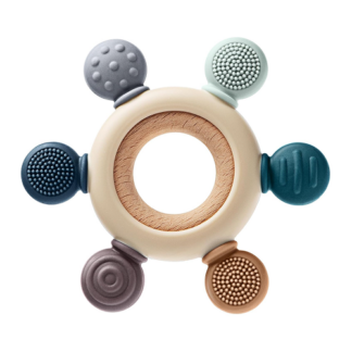 Silicone Wooden Baby Teether