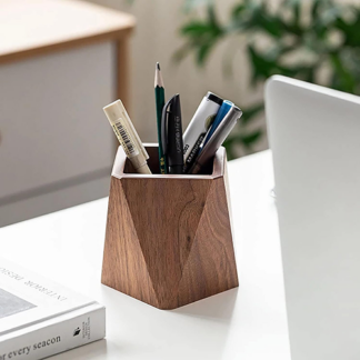 Solid Wood Pen Holder Organizer