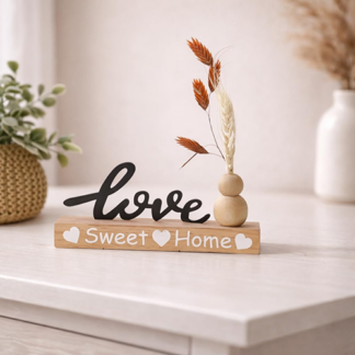Sweet Home Wooden Showpiece