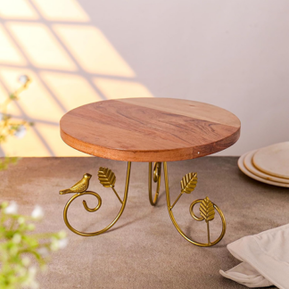 Wooden Cake Stand Platter