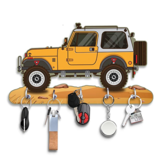 Wooden Car Design Key Holder