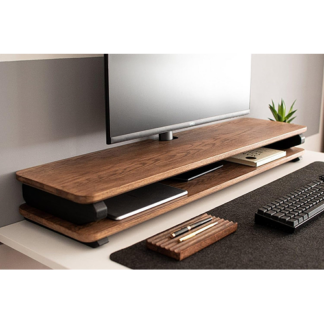 Wooden Monitor Stand with Storage