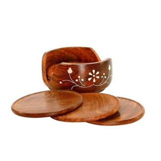 Wooden Tea Coaster Set
