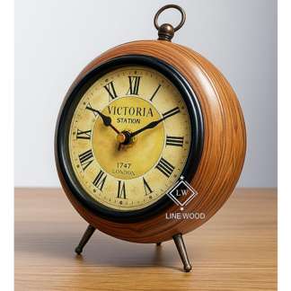Antique Wooden Table Clock