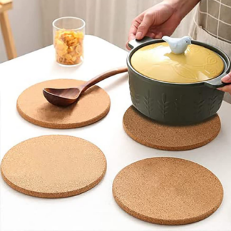 Cork Round Trivet Set